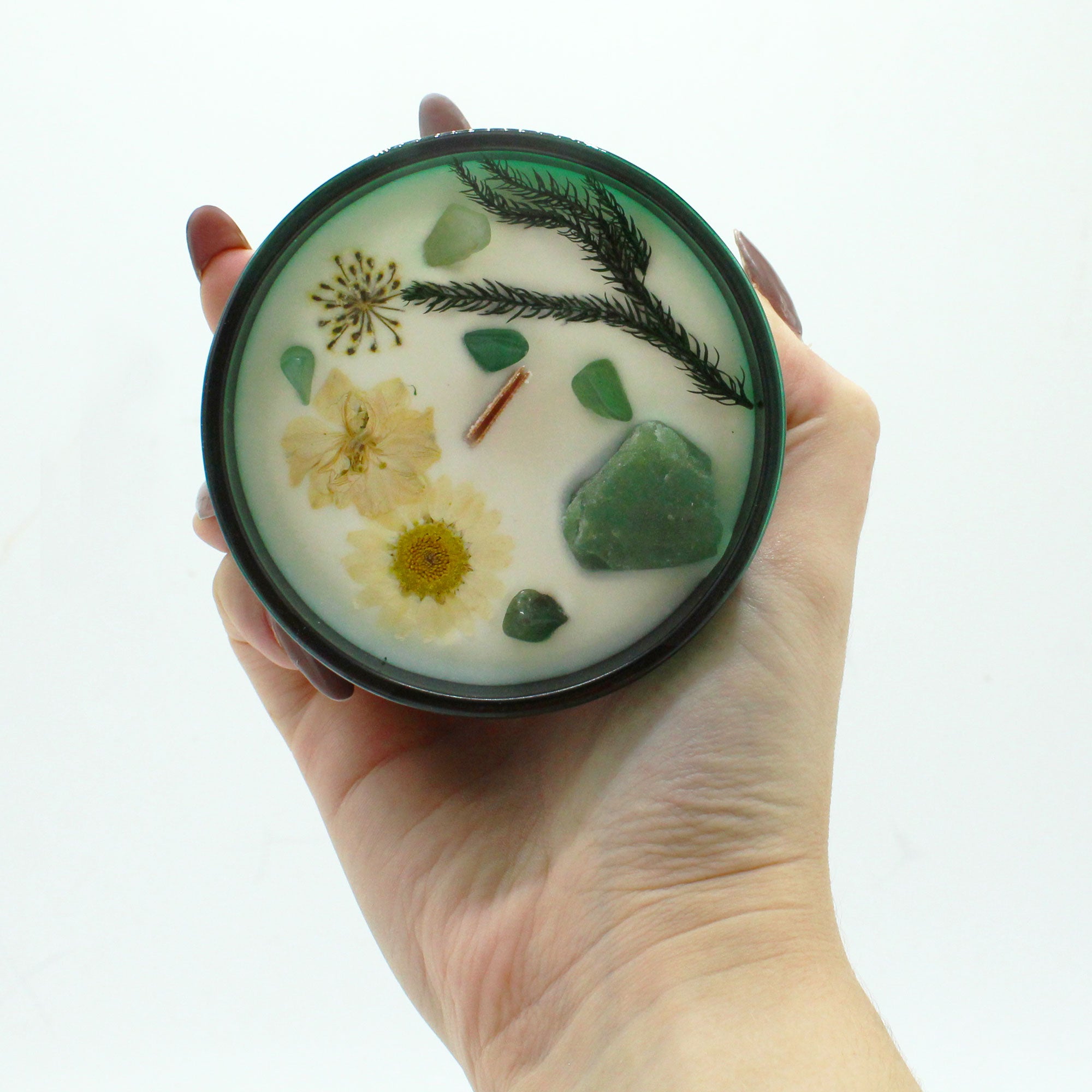 Crystal Candle Jade – Salie & Pepermunt
