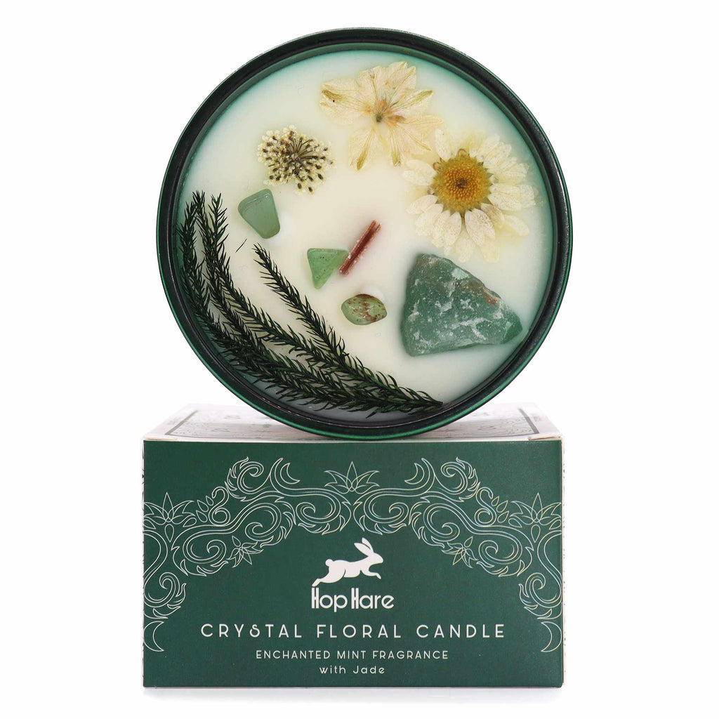 Crystal Candle Jade – Salie & Pepermunt