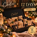 Chilzz 12 Days of Christmas 2026, luxe kerstcadeaubox met twaalf ingepakte verrassingen. Sfeerbeeld, definitieve uitvoering kan afwijken.
