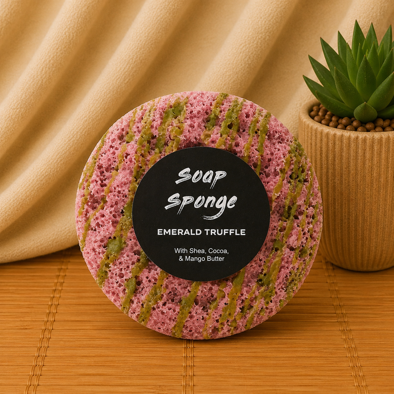 Pink Charlotte Boter Bubble Zeep Spons | ±220 gram