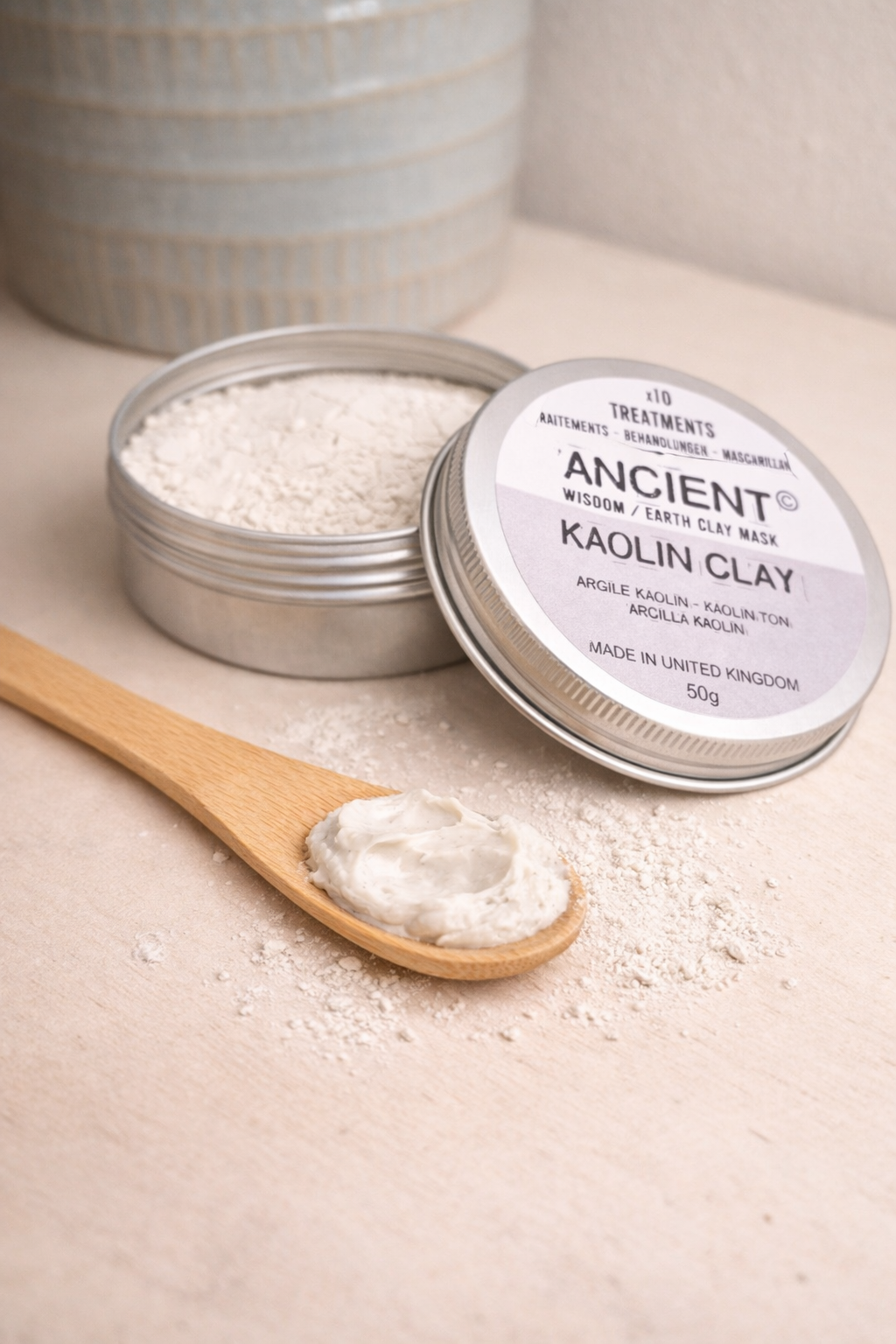 Kaolin Klei Gezichtsmasker | Witte Klei Masker