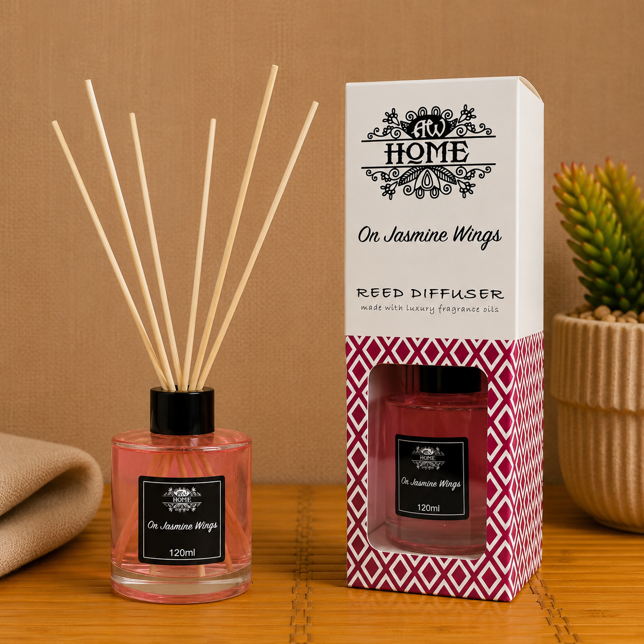 On Jasmine Wings Geurstokjes 120 ml | Luxe Reed Diffuser
