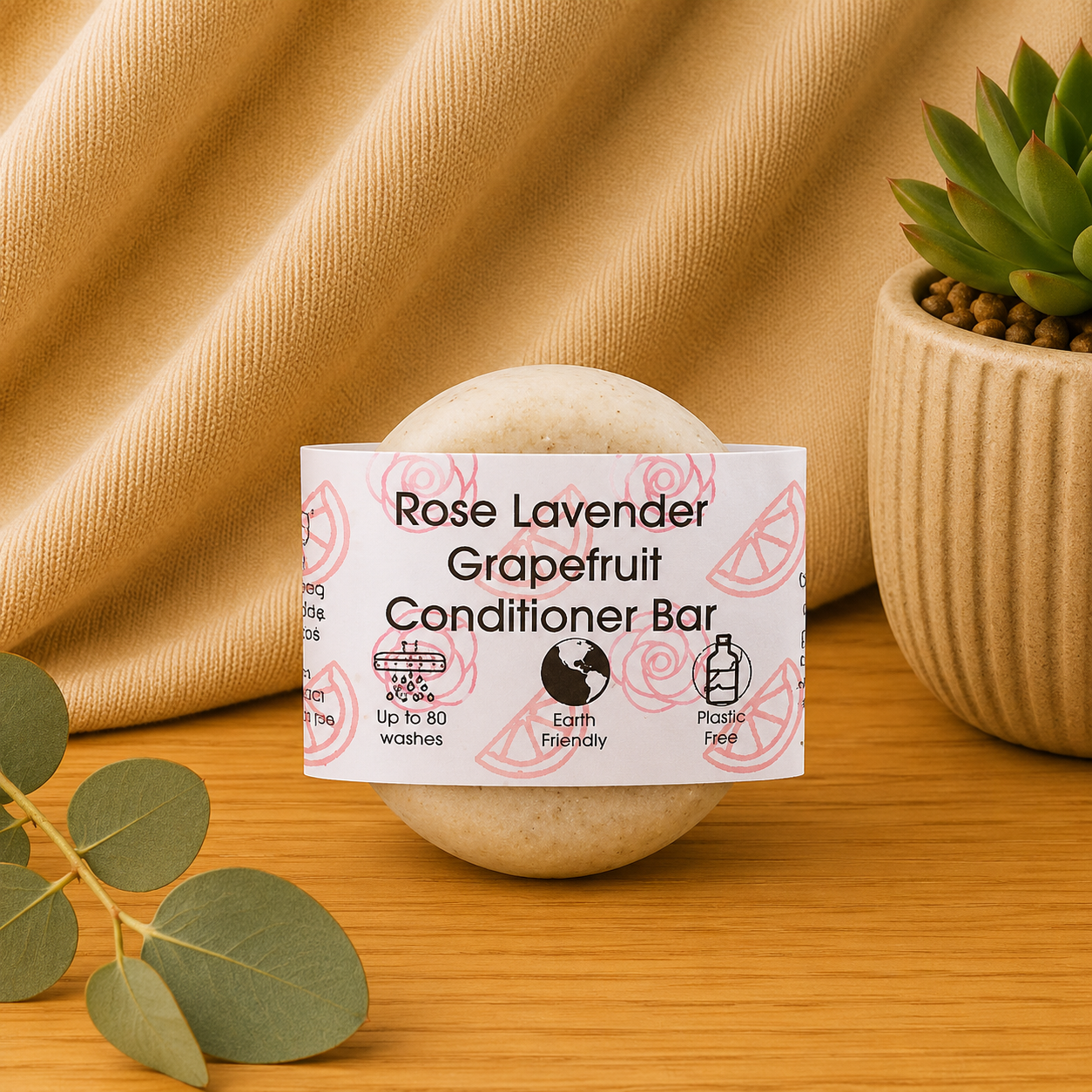 Rose Lavender Grapefruit Conditioner Bar 60 g