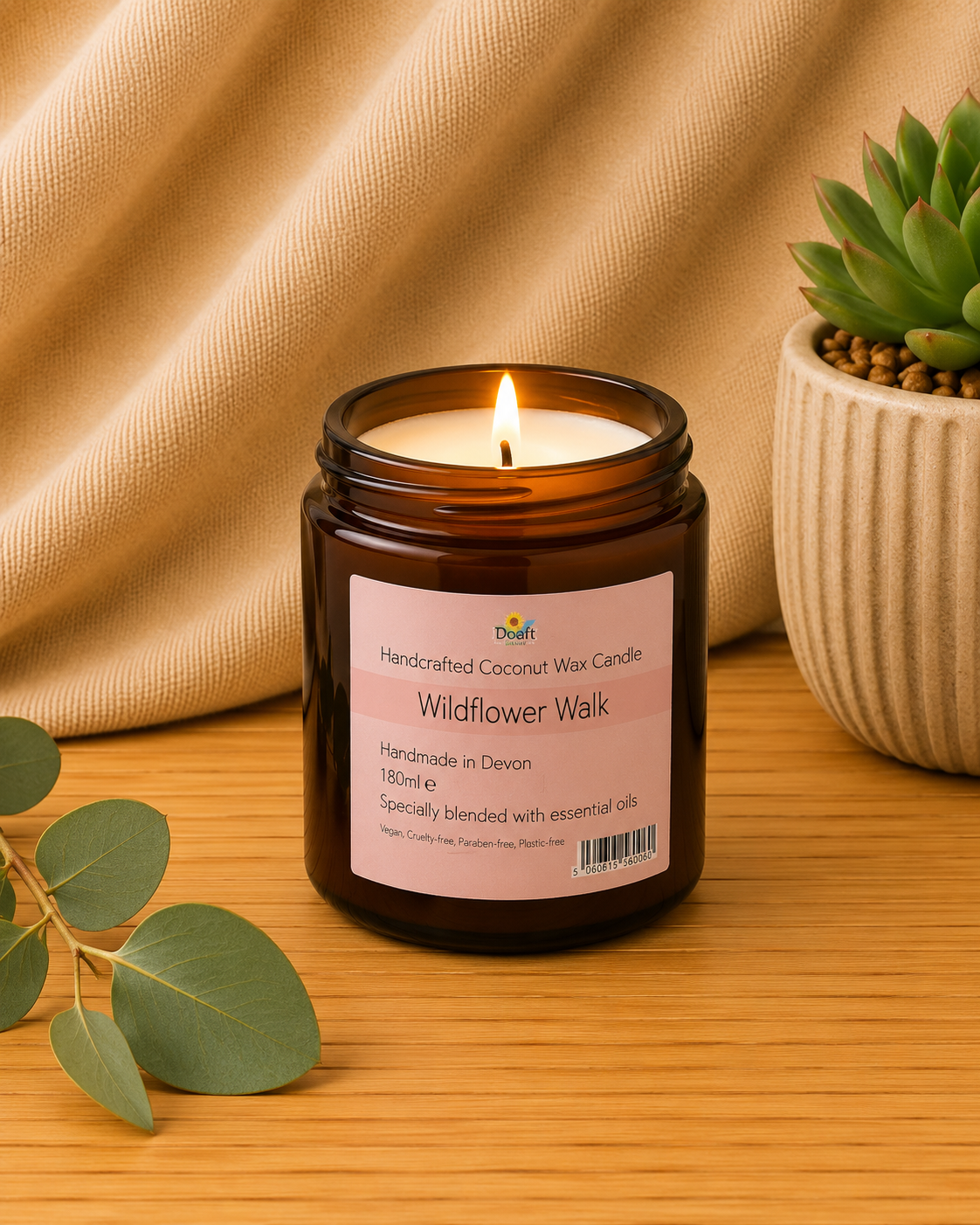 Wildflower Wisp Kokoswas Geurkaars 50 ml