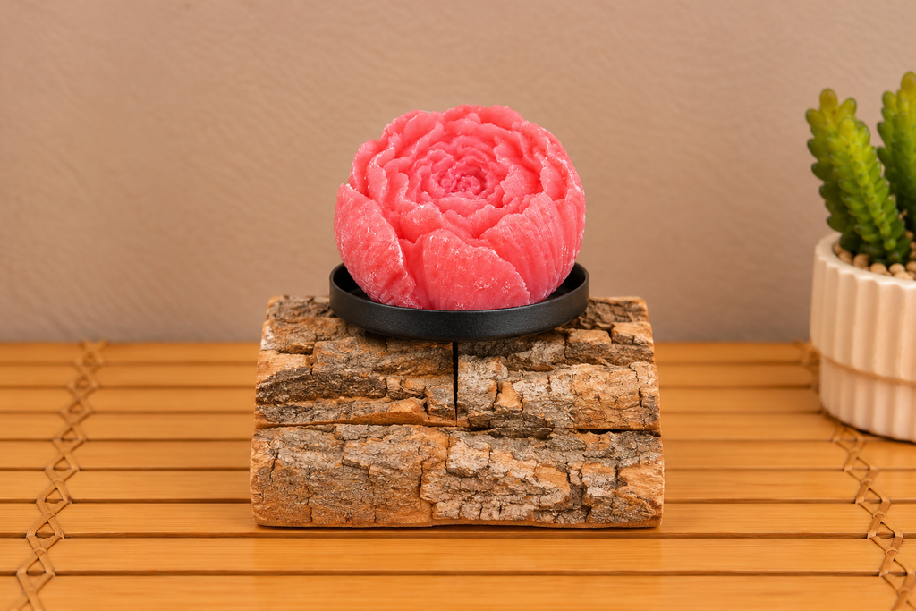 Rustieke Kaarsenhouder van Populierenhout | 12 cm